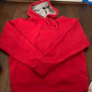 red hoodie